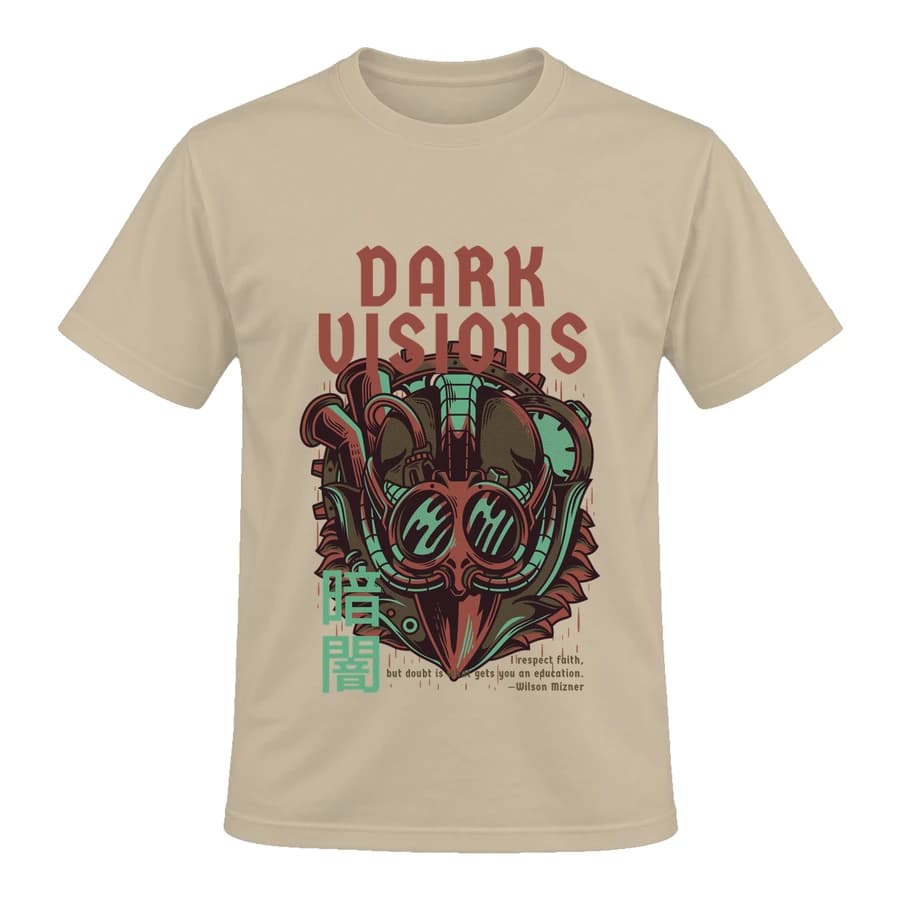 T-shirt — Dark Visions — Devant — Beige