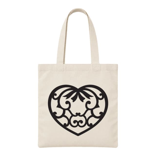 Tote bag — Cœur en dentelle